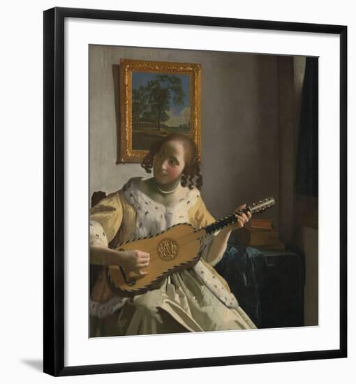 The Guitar Player-Jan Vermeer-Framed Premium Giclee Print