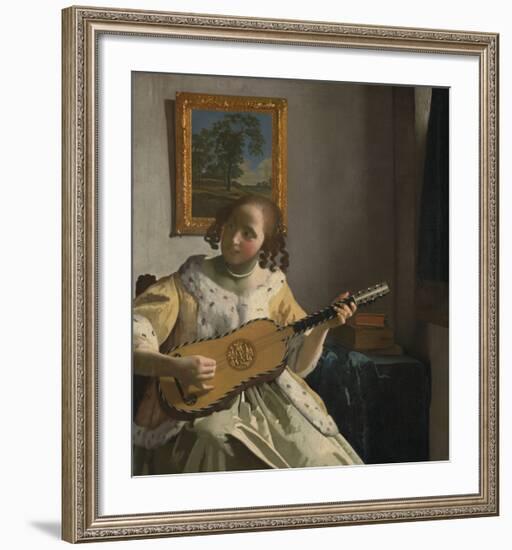 The Guitar Player-Jan Vermeer-Framed Premium Giclee Print