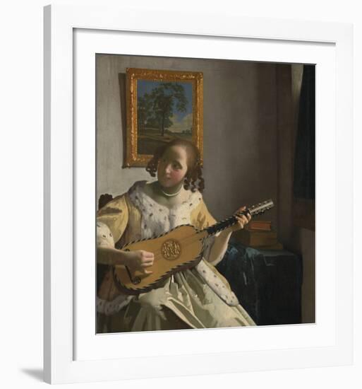 The Guitar Player-Jan Vermeer-Framed Premium Giclee Print