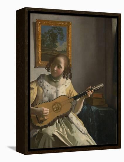 The Guitar Player-Johannes Vermeer-Framed Premier Image Canvas