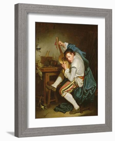The Guitarist-Jean Baptiste Greuze-Framed Giclee Print