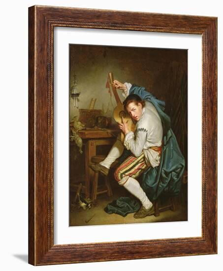 The Guitarist-Jean Baptiste Greuze-Framed Giclee Print