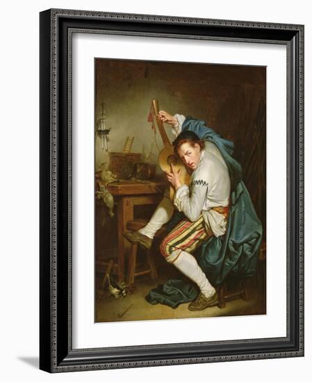 The Guitarist-Jean Baptiste Greuze-Framed Giclee Print