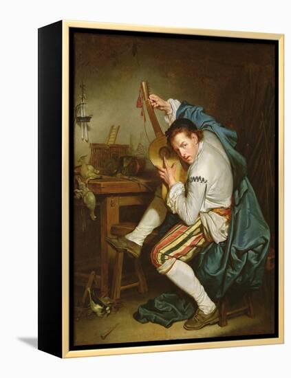 The Guitarist-Jean Baptiste Greuze-Framed Premier Image Canvas