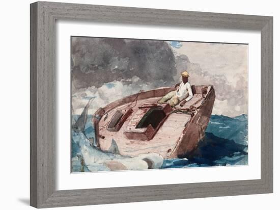 The Gulf Stream, 1899, by Winslow Homer, 1836-1910, American, realist painting,-Winslow Homer-Framed Art Print