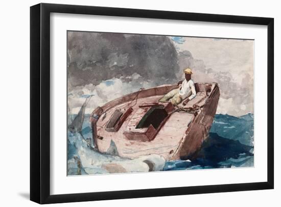 The Gulf Stream, 1899, by Winslow Homer, 1836-1910, American, realist painting,-Winslow Homer-Framed Art Print