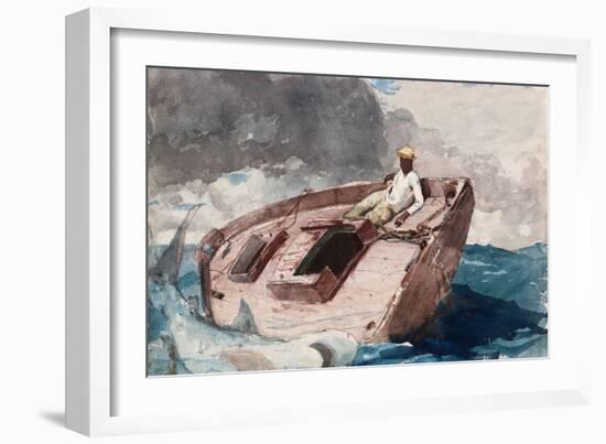 The Gulf Stream, 1899, by Winslow Homer, 1836-1910, American, realist painting,-Winslow Homer-Framed Art Print