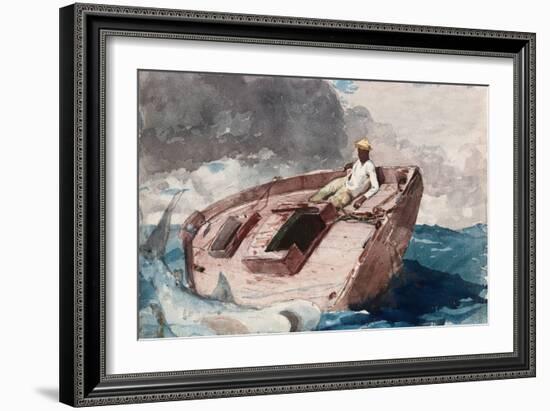 The Gulf Stream, 1899, by Winslow Homer, 1836-1910, American, realist painting,-Winslow Homer-Framed Art Print