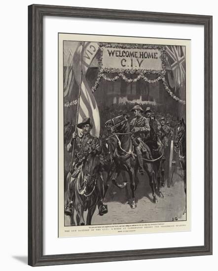 The Gun Battery of the Civ, a Scene at Paddington before the Procession Started-John Charlton-Framed Giclee Print