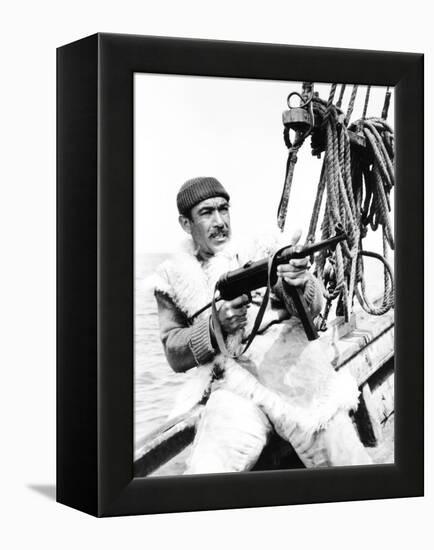 The Guns of Navarone, Anthony Quinn, 1961-null-Framed Stretched Canvas