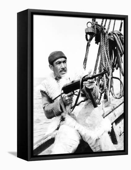 The Guns of Navarone, Anthony Quinn, 1961-null-Framed Stretched Canvas