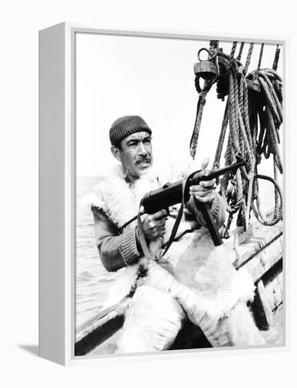 The Guns of Navarone, Anthony Quinn, 1961-null-Framed Stretched Canvas