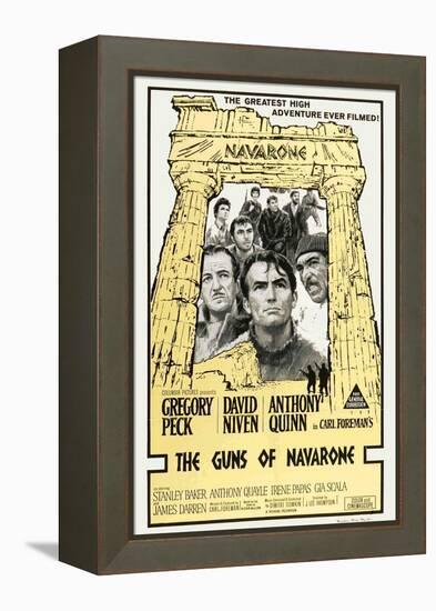 The Guns of Navarone, Australian Movie Poster, 1961-null-Framed Stretched Canvas