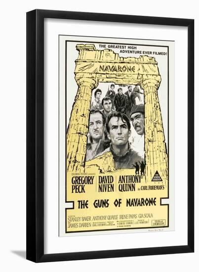 The Guns of Navarone, Australian Movie Poster, 1961-null-Framed Art Print