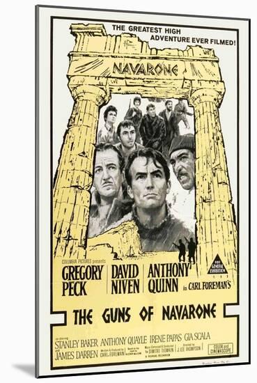 The Guns of Navarone, Australian Movie Poster, 1961-null-Mounted Art Print