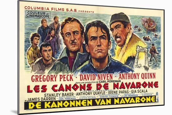 The Guns of Navarone, Belgian Movie Poster, 1961-null-Mounted Art Print