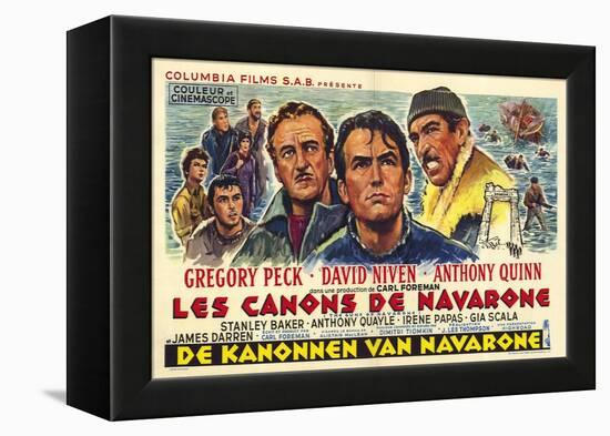 The Guns of Navarone, Belgian Movie Poster, 1961-null-Framed Stretched Canvas