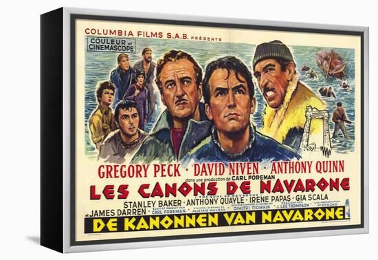 The Guns of Navarone, Belgian Movie Poster, 1961-null-Framed Stretched Canvas