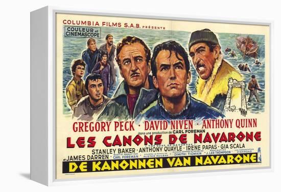 The Guns of Navarone, Belgian Movie Poster, 1961-null-Framed Stretched Canvas