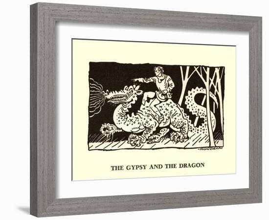 The Gypsy And The Dragon-Frank Dobias-Framed Art Print