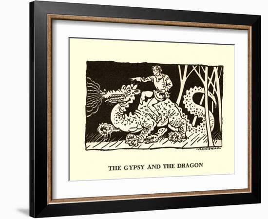 The Gypsy And The Dragon-Frank Dobias-Framed Art Print