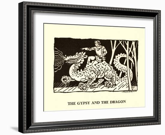 The Gypsy And The Dragon-Frank Dobias-Framed Art Print