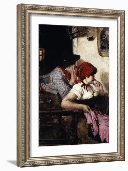 The Gypsy Couple, 1887-Alfred Roll-Framed Giclee Print