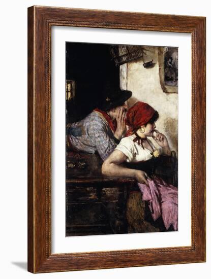 The Gypsy Couple, 1887-Alfred Roll-Framed Giclee Print