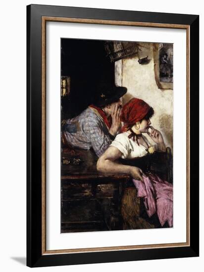 The Gypsy Couple, 1887-Alfred Roll-Framed Giclee Print