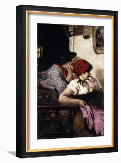 The Gypsy Couple, 1887-Alfred Roll-Framed Giclee Print