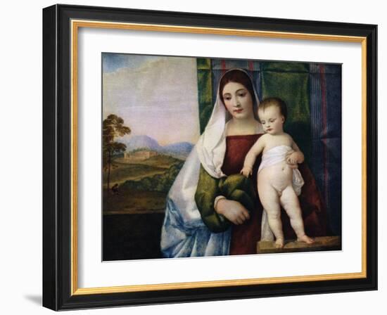 The Gypsy Madonna, C1510-Titian (Tiziano Vecelli)-Framed Giclee Print