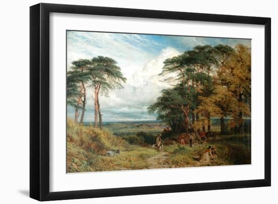 The Gypsy's Encampment and Nottingham from Wilford Hill, 1853-Henry Dawson-Framed Giclee Print