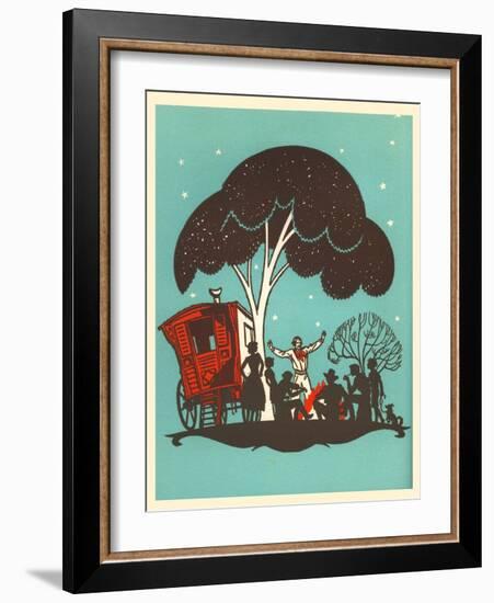 The Gypsy Story Teller-Frank Dobias-Framed Art Print