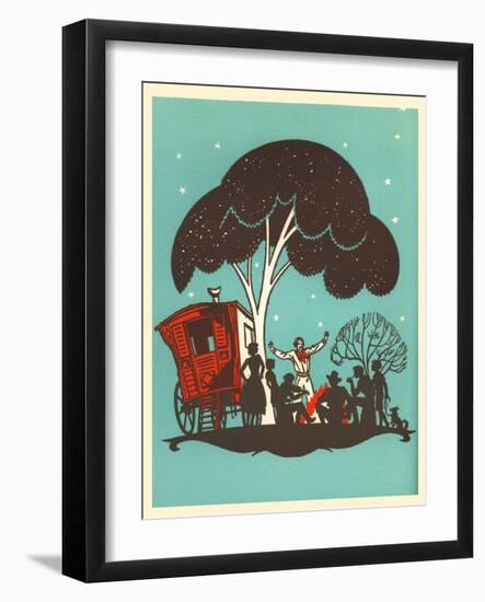 The Gypsy Story Teller-Frank Dobias-Framed Art Print
