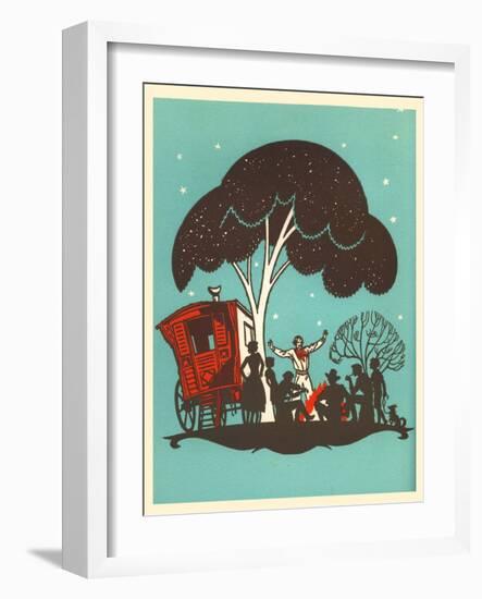 The Gypsy Story Teller-Frank Dobias-Framed Art Print