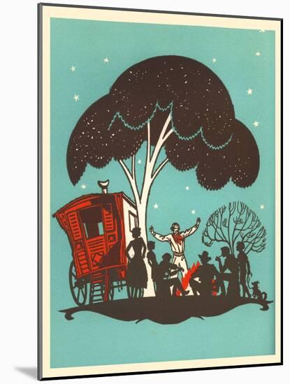 The Gypsy Story Teller-Frank Dobias-Mounted Art Print