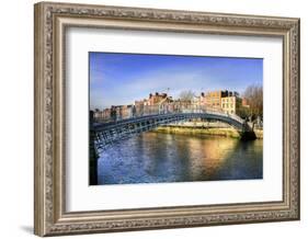 The Half Penny Bridge (Also known as Ha'(Lf) Penny Bridge) in Dublin, Ireland-PlusONE-Framed Photographic Print