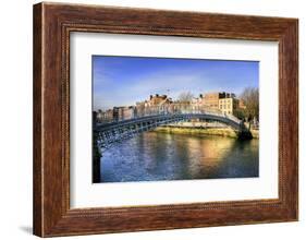 The Half Penny Bridge (Also known as Ha'(Lf) Penny Bridge) in Dublin, Ireland-PlusONE-Framed Photographic Print