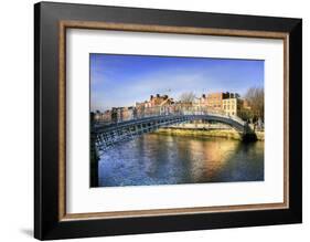 The Half Penny Bridge (Also known as Ha'(Lf) Penny Bridge) in Dublin, Ireland-PlusONE-Framed Photographic Print