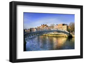 The Half Penny Bridge (Also known as Ha'(Lf) Penny Bridge) in Dublin, Ireland-PlusONE-Framed Photographic Print