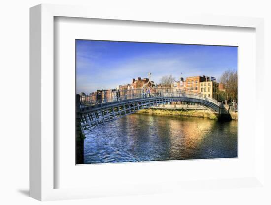 The Half Penny Bridge (Also known as Ha'(Lf) Penny Bridge) in Dublin, Ireland-PlusONE-Framed Photographic Print