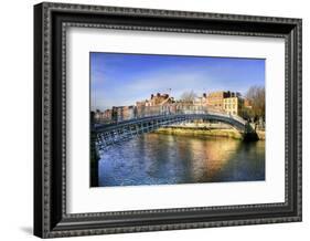 The Half Penny Bridge (Also known as Ha'(Lf) Penny Bridge) in Dublin, Ireland-PlusONE-Framed Photographic Print