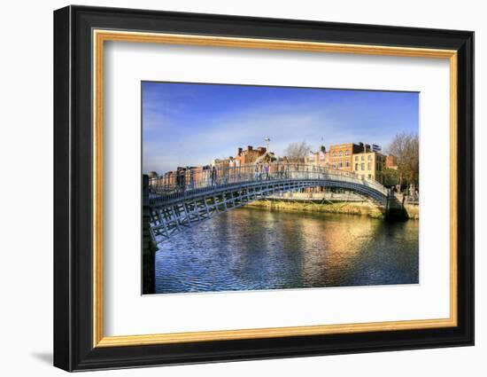 The Half Penny Bridge (Also known as Ha'(Lf) Penny Bridge) in Dublin, Ireland-PlusONE-Framed Photographic Print