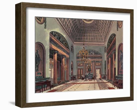 The Hall of Entrance, Carlton House from Pyne's 'Royal Residences', 1818 (Coloured Engraving)-William Henry Pyne-Framed Giclee Print