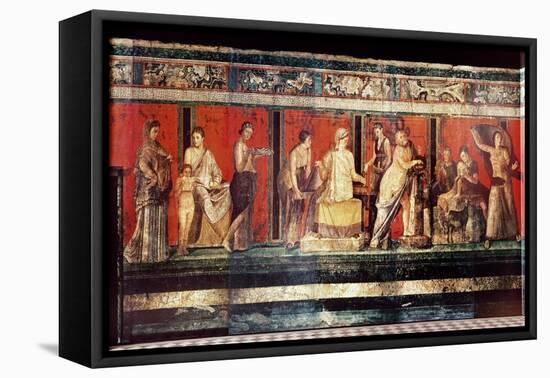 The Hall of Mysteries, Pompeii, 79 AD-null-Framed Premier Image Canvas