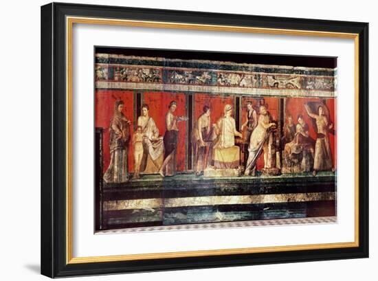 The Hall of Mysteries, Pompeii, 79 AD-null-Framed Giclee Print