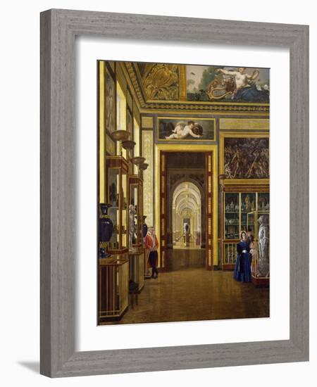 The Hall of the Jewels, the Musee Charles X at the Louvre Museum-Joseph Desire Court-Framed Giclee Print