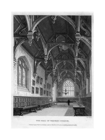 The Hall Of Wadham College Oxford University 1836 Giclee Print By John Le Keux Art Com