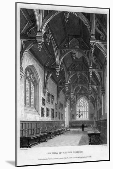 The Hall of Wadham College, Oxford University, 1836-John Le Keux-Mounted Giclee Print
