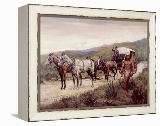 The Halted Stagecoach-Frederic Sackrider Remington-Framed Premier Image Canvas